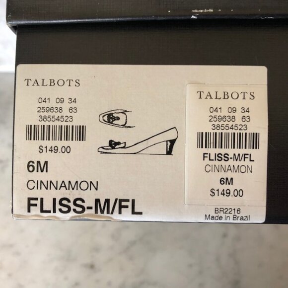 TALBOTS FLISS Cinnamon Black Cord Tassel Pumps 6M IOB - Picture 11 of 16